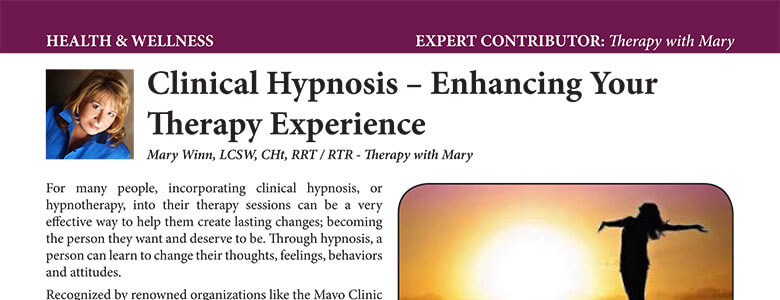 Clinical Hypnosis – Enhancing Your Therapy Experience